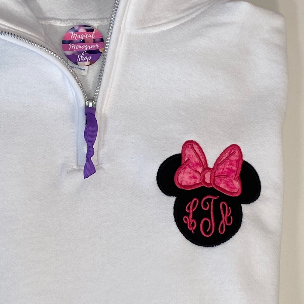 Made to Order Minne Appliqué Quarter Zip Monogram